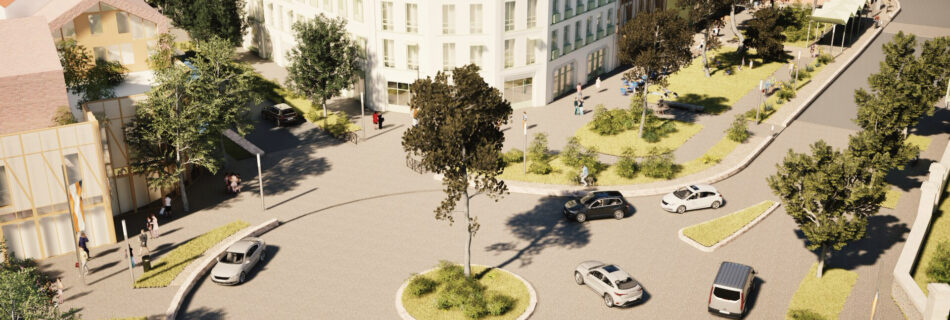 Une Place De Gaulle à Sceaux imaginée en espace urbain doux avec commerces et logements